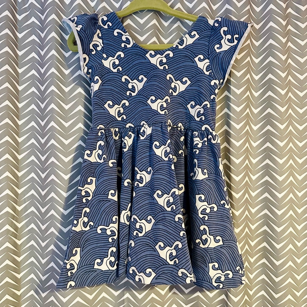 monica + andy | Short Sleeve Let's Dance Wave Twirl Dress, Size 18-24m